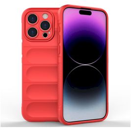 Mobigear Bumpy iPhone 15 Pro Max Hoesje Flexibel TPU Backcover - Rood