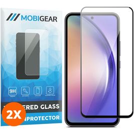 Mobigear Premium Samsung Galaxy A54 Glazen Screenprotector - Case Friendly - Zwart (2-Pack)