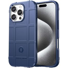 Mobigear Rugged Shield iPhone 16 Pro Max Hoesje Flexibel TPU Backcover Shockproof - Blauw