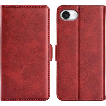 Mobigear Slim Magnet iPhone 17e Hoesje Bookcase Portemonnee - Rood