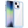 Mobigear Crystal iPhone 14 Hoesje Hardcase Backcover - Transparant / Blauw