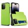 Mobigear Card iPhone 15 Pro Hoesje Hardcase Backcover Shockproof met Pasjeshouder - Groen
