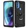 Mobigear Armor Ring Motorola Moto G71 5G Hoesje Hardcase Backcover Shockproof met Ringhouder - Zwart