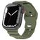 Mobigear Sport Armor Siliconen Apple Watch Bandje Druksluiting - 42/41/40/38 mm - Olive
