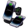 Mobigear MagCharge 3in1 MagSafe + Qi Oplaadstation voor Telefoon en Apple Watch - Zwart