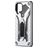 Mobigear Armor Stand Samsung Galaxy A12 Hoesje Hardcase Backcover Shockproof met Standaard - Zilver
