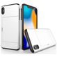 Mobigear Card iPhone XR Hoesje Hardcase Backcover Shockproof met Pasjeshouder - Wit