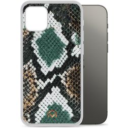 Mobilize Magnet Gelly iPhone 12 Hoesje Flexibel TPU Backcover Shockproof - Green Snake