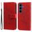 Mobigear Flowers Samsung Galaxy S26 FE Hoesje Bookcase Portemonnee - Rood