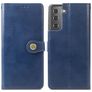 Mobigear Snap Button Samsung Galaxy S21 Plus Hoesje Bookcase Portemonnee - Blauw