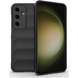 Mobigear Bumpy Samsung Galaxy S24 FE Hoesje Flexibel TPU Backcover - Zwart