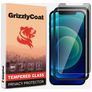 GrizzlyCoat Easy Fit AntiSpy iPhone 12 Mini Glazen Screenprotector Privacy - Case Friendly + Installatie Frame