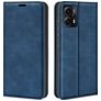 Mobigear Retro Slim Motorola Moto E13 Hoesje Bookcase Portemonnee - Donkerblauw