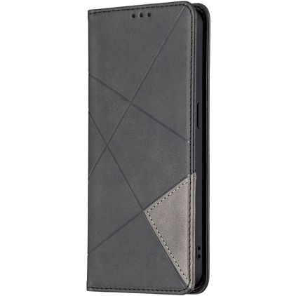 Mobigear Rhombus Slim OPPO Reno 6 5G Hoesje Bookcase - Zwart