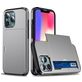 Mobigear Card iPhone 13 Mini Hoesje Hardcase Backcover Shockproof met Pasjeshouder - Grijs