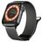 Mobigear Luxury Loop Milanese Apple Watch Bandje Magneetsluiting - 49/46/45/44 mm - Grijs