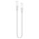 Mobilize Strong Nylon USB-C naar USB-C Kabel 0.2 Meter - Wit