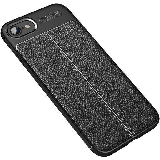 Mobigear Luxury iPhone SE (2022) Hoesje Flexibel TPU Backcover - Zwart