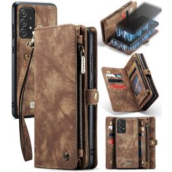 Caseme 008 Samsung Galaxy A52 Hoesje Uitneembare 2in1 Bookcase Portemonnee - Bruin