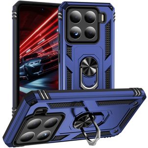 Mobigear Armor ring Xiaomi 15 Hoesje Hardcase Backcover Shockproof met Ringhouder - Blauw