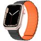 Mobigear Loop Mag Siliconen Apple Watch Bandje Magneetsluiting - 42/41/40/38 mm - Zwart / Oranje