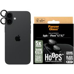 PanzerGlass Ceramic Hoops iPhone 16 Plus Glazen Camera Lens Protector - Case Friendly