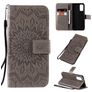 Mobigear Sunflower Samsung Galaxy S20 Hoesje Bookcase Portemonnee - Grijs