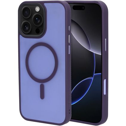 Mobiparts Hardcover iPhone 16 Pro Max MagSafe Hoesje Hardcase Backcover - Satin Purple