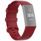 Mobigear Cross Siliconen Fitbit Charge 4 Bandje Gespsluiting - Rood