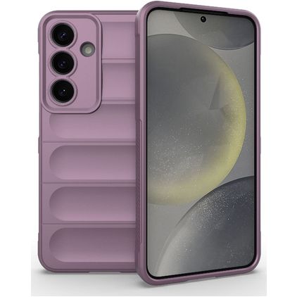 Mobigear Bumpy Samsung Galaxy S25 Hoesje Flexibel TPU Backcover - Paars