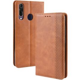 Mobigear Sensation Wiko View 3 Pro Hoesje Bookcase Portemonnee - Cognac