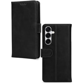 Mobilize Wallet Samsung Galaxy S25 Plus Hoesje Echt Leer Bookcase Portemonnee - Zwart