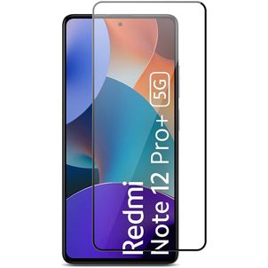 Mobigear Premium Xiaomi Redmi Note 12 Pro Plus Glazen Screenprotector - Case Friendly - Zwart