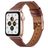 Mobigear Napoli Leren Apple Watch Bandje Gespsluiting - 42/41/40/38 mm - Bruin