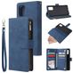 Mobigear Zipper Samsung Galaxy A71 Hoesje Bookcase Portemonnee - Blauw
