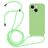 Mobigear Lanyard iPhone 14 Plus Siliconen Hoesje met koord - Groen