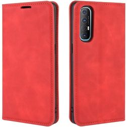 Mobigear Retro Slim OPPO Reno 3 Pro Hoesje Bookcase Portemonnee - Rood