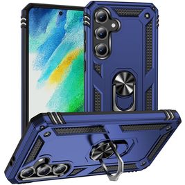 Mobigear Armor ring Samsung Galaxy S24 FE Hoesje Hardcase Backcover Shockproof met Ringhouder - Blauw