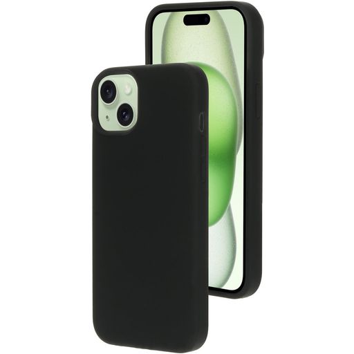 Mobiparts iPhone 15 Plus Siliconen MagSafe Hoesje Backcover - Zwart