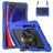 Mobigear SureGrip Xtreme Samsung Galaxy Tab S9 FE Plus Hoes Hard Kunststof,Siliconen Backcover + Stylus Houder + Schouderband + Standaard - Donkerblauw