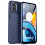 Mobigear Groove Motorola Moto E32s Hoesje Flexibel TPU Backcover - Blauw