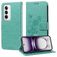 Mobigear Flowers OPPO Reno 12 Pro Hoesje Bookcase Portemonnee - Groen