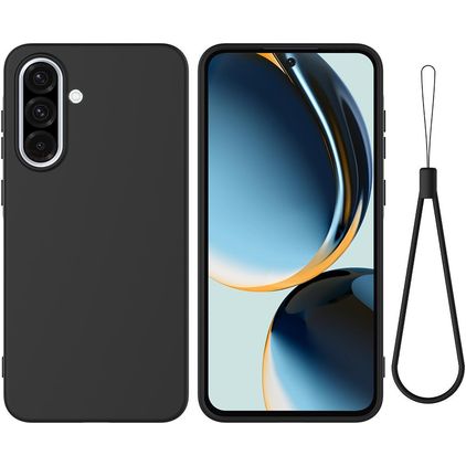 Mobigear Rubber Touch Samsung Galaxy A37 Siliconen Hoesje Backcover - Zwart