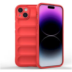 Mobigear Bumpy iPhone 15 Plus Hoesje Flexibel TPU Backcover - Rood