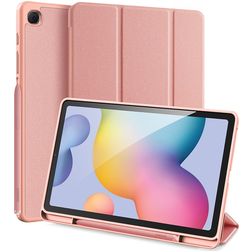 Dux Ducis Domo Samsung Galaxy Tab S6 Lite Hoes Bookcase + Stylus Houder - Roze