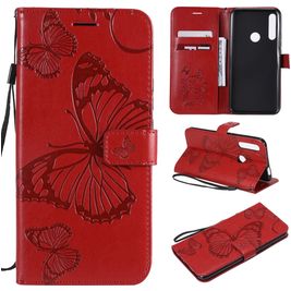 Mobigear Butterfly Huawei P Smart Z Hoesje Bookcase Portemonnee - Rood