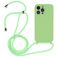 Mobigear Lanyard iPhone 14 Pro Siliconen Hoesje met koord - Groen