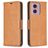 Mobigear Excellent Motorola Moto G24 Hoesje Bookcase Portemonnee - Cognac