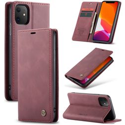 CaseMe 013 iPhone 11 Hoesje Bookcase Portemonnee - Rood