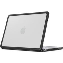 Mobigear Shockproof Pro MacBook Neo 13 Inch (2026) Hoes Hardshell Laptopcover MacBook Case - Transparant / Zwart - Model A3404